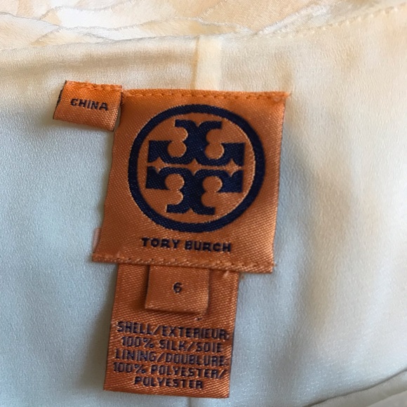 Tory Burch 6 tiered ruffle top ivory silk - Picture 4 of 4